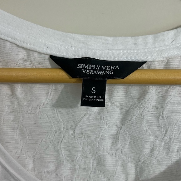 Simply Vera by Vera Wang Small White Textured Sleeveless Top - Picture 2 of 3